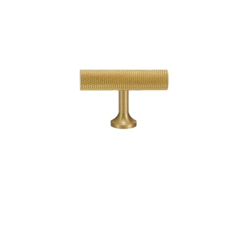 Aoleegatt Massive Messing Klassische Küchenknöpfe mit Rändelmuster, Schubladengriff, Türgriff, Retro-Look, Mattgold, viele Größen (CH102-MB-T50) von Aoleegatt