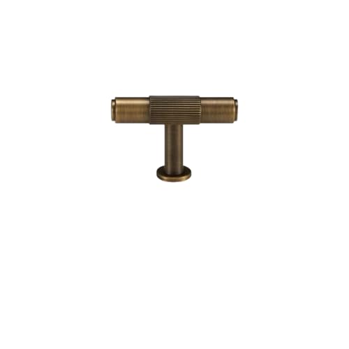Aoleegatt Massive Messing Linear Muster Küchenknöpfe Kleiderschrank Schrank Tür Schubladengriff Gunmetal Matt Gold Antik Bronze Pull (CH101-AB-T50) von Aoleegatt