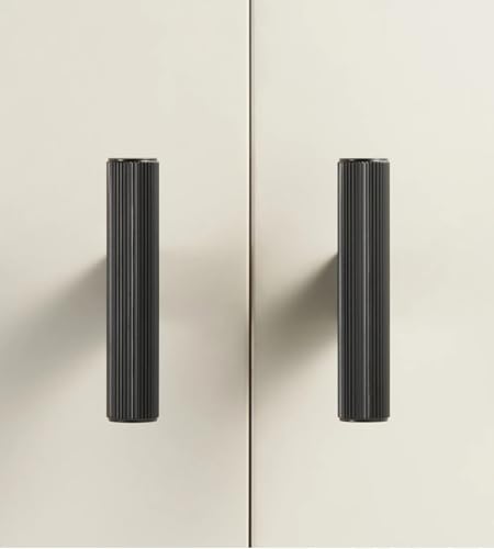 Aoleegatt Massive Messing Lineare Küchenschrankknöpfe Lange T-Bar Möbel Kleiderschrank Schubladengriffe Ziehschrankstangen Quadratfuß (CH052-BLK-128150) von Aoleegatt