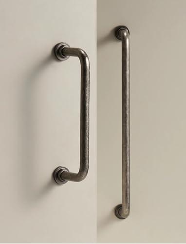 Aoleegatt Massiver Messing Antik Silber Rund Gewölbter Griff Schrankknöpfe Kleiderschrank Tür Garderobe Retro Stil Pull (CH084-Silber-192199) von Aoleegatt