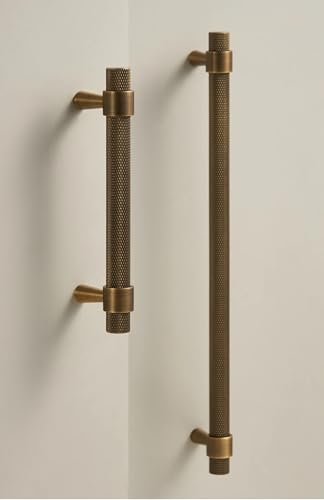 Aoleegatt Massiver Messing Rändelgriff Art Deco Retro Antik Industrial Stil Schrank Kleiderschrank Schubladengriff T-Bar Pull (CH016-AB-160192) von Aoleegatt