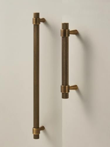 Aoleegatt Massiver Messing Rändelgriff Art Deco Retro Antik Industrial Stil Schrank Kleiderschrank Schubladengriff T-Bar Pull (CH016-AB-192224) von Aoleegatt
