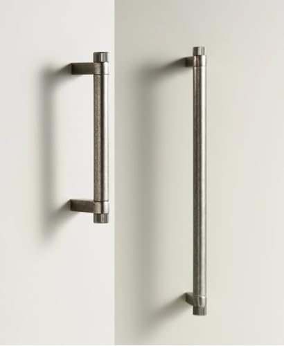 Aoleegatt Massives Messing Vintage Silber Antik Messing Grau Modern Industrial Stil Möbelschränke Kleiderschrank Türen Schubladengriffe (CH061-AS-192215) von Aoleegatt