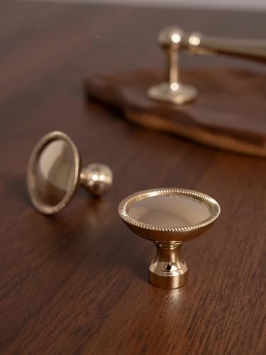 Aoleegatt Messing PVD Griff Gold Küchenschrank Schubladenknopf Schrank Kommodengriffe Möbel Schrank Zubehör (Knauf - 32mm) von Aoleegatt