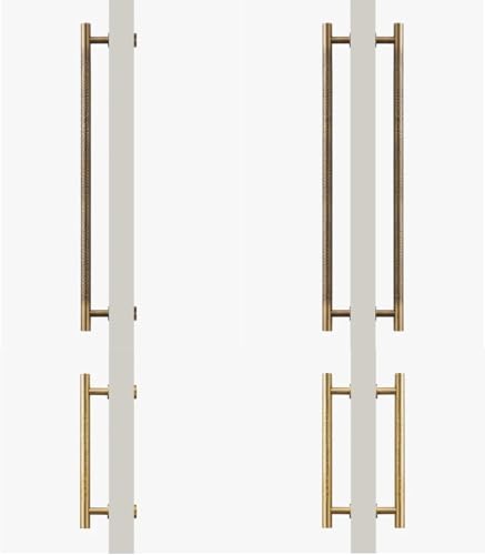 Aoleegatt Messing handgefertigt Hammer Gemustert Eingangstor Innen Pull Single Double Installation Küchengerät Tür Griff Bar (DP04-AB-385450-B) von Aoleegatt