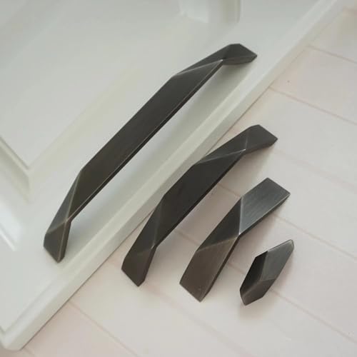 Aoleegatt Moderne,einfache Schrankgriffe,gebürstetes Schwarz,Küchenschränke,Kleiderschränke,Kommodengriffe,Möbelbeschläge Zinklegierung (gebürstetes Schwarz,64 mm Lochabstand,64 mm Lochabstand) von Aoleegatt