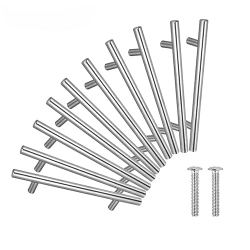 Aoleegatt Moderner Edelstahl Küchenschrank T-Griff Bar Knob Schrankknauf Möbelgriff Schubladengriff für Schrank (5 cm Mittelloch) von Aoleegatt
