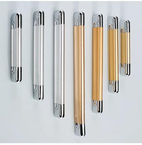 Aoleegatt Moderner minimalistischer Griff für Kleiderschrank, Schubladengriffe, Aluminiumlegierung, Roségold, Sandweiß, Türknöpfe (0531-Sandweiß-64 mm) von Aoleegatt