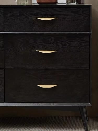 Aoleegatt Möbelgriffe aus Messing, goldenes Halbmond-Design, modern, minimalistisch, für Kleiderschrank, Küchenschrank, Kommode, Schublade, 96 mm von Aoleegatt