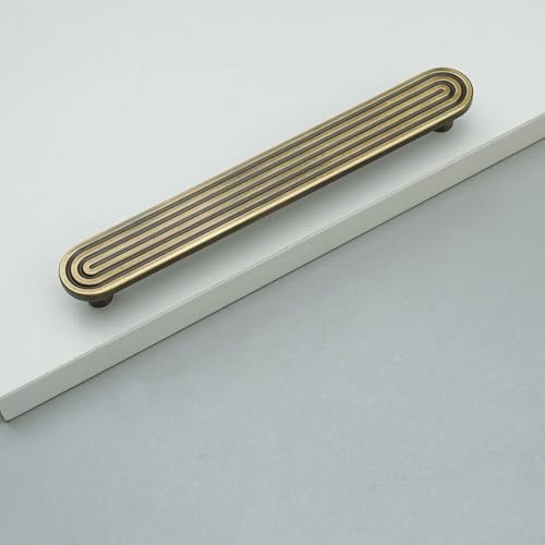 Aoleegatt Möbelgriffe massivem Messing in Antik-Bronze,Küchenschränke,kreative Schrankgriffe,Vintage-Garderobenschubladengriffe (160 mm Lochmitte) von Aoleegatt