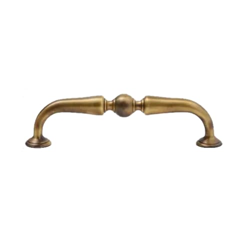 Aoleegatt Möbelgriffe massivem Messing in Antik-Bronze,runde Kugel-Schubladenknöpfe,Vintage-Garderobengriffe,Retro-Küchenschrank-Hardware (128 mm) von Aoleegatt