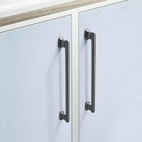 Aoleegatt Schrankgriffe aus Zinklegierung in Perlgrau/Gold, Massive Schubladenknöpfe, für Küchenschränke, Türgriffe, Möbelgriffe, Schrankbeschläge (6741-Perlgrau-96 mm) von Aoleegatt