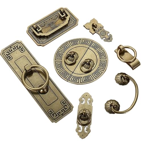 Aoleegatt Schrankgriffe im Vintage-Stil, antike Bronze, chinesischer Stil, Möbelgriff, Schubladenknöpfe, Kleiderschrank, Türgriffe, Möbelbeschläge (4209-64-Gelb) von Aoleegatt