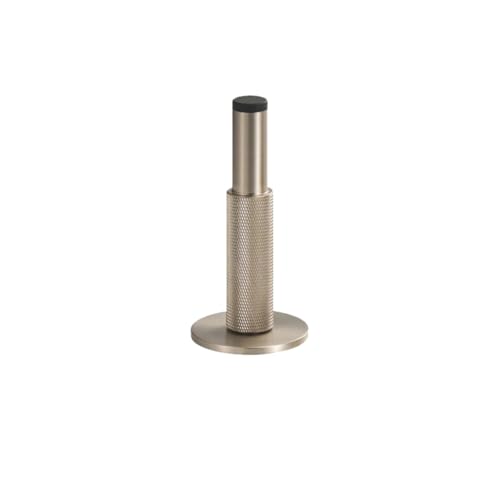 Aoleegatt Türstopper aus Messing mit Rändelschraube, für Badezimmertüren, Zimmer, robust, für Boden- und Wandmontage, Stoßfänger, Türhalter, gebürstet, matt (DS005-BN-100) von Aoleegatt