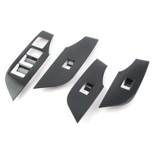 Auto Innen Fensterheber Schalter Panel Abdeckung Borte Carbon Fiber ABS Für Toyota RAV4 RAV 4 2019-2024 LHD Auto Innen Fensterheber Schalter Panel Abdeckung Borte Carbon Fiber ABS Für Toyota RAV4 RAV 4 2019-2024 LHD von Aoleegatt