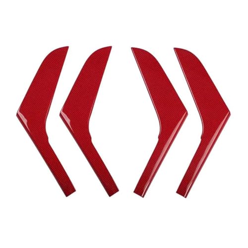 Auto Innen Tür Armlehne Griff Streifen Abdeckung Aufkleber Auto Formteile Für VW Golf 6 2010 2011 2012(Carbon Fiber Red) von Aoleegatt