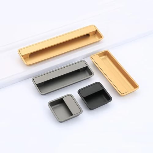Beliebte versteckte Möbel Kleiderschrank Schrank Schublade Griff Zinklegierung versteckt Griff für Möbelschränke (Gold C32) von Aoleegatt