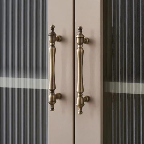 Bronze-Messing-Türgriffe und Knäufe, antiker Schubladengriff, Küchenschrank, Kleiderschrank, Hardware (Lochabstand 160 mm) von Aoleegatt
