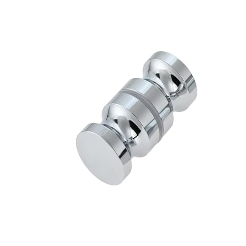 Glastürzieher Aluminiumlegierung,Rücken-an-Rücken,einzelner Glastürknopf,Badezimmer-Duschschrankgriff,6 mm bis 18 mm Dickes Glas (poliertes Chrom D) von Aoleegatt