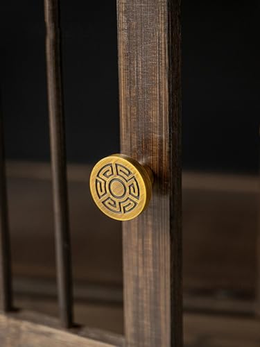 Griffe aus massivem Messing im chinesischen Stil, antik, gebürstet, für Küchenschrank, Schublade, Möbelgriff (schwarz) von Aoleegatt
