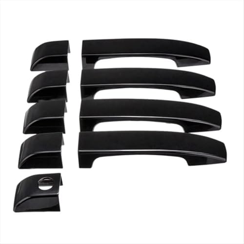 Helle Schwarze Autotürgriffabdeckungen Außentürgriffe Trim Für Land Rover Range L322 2002-2012 von Aoleegatt