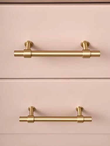Massive gebürstete Griffe modernen Stil Messing Tonhöhe 192 mm lange Schub Schrankknöpfe Möbel Kleiderschrank Goldgriff (11-192 mm) von Aoleegatt