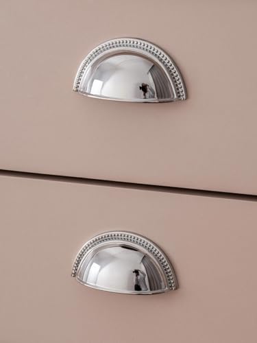 Massiver Messingschrank Griff Chrom Silber Küchenschrank Traktion Schrank Kommode Schublade Knospe Möbel Hardware Zubehör (Steig-Reihe 76 mm) von Aoleegatt