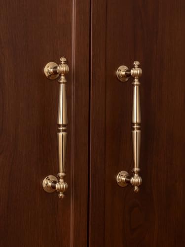 Massiver Messingschrank Griff PVD Goldgriff Kürbis-Typ Küchenschrank ziehen Schrank Schublade Knospe Möbel bewegt (Steig-Reihe-128 mm) von Aoleegatt