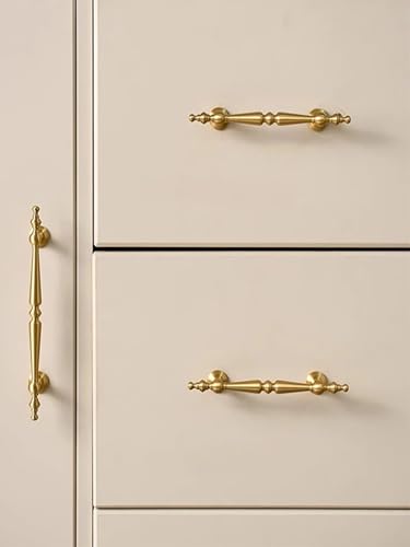 Massives Messing Küchenschrank Griff Schublade Griff Griff Schrank Möbelgriff Hardware Türklopfer (Pitch-row-128 mm) von Aoleegatt