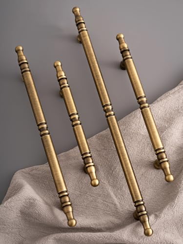 Satin antike Messing Türgriff und Schrankknopf retro Bronze Schublade Griff Küchenschrank Schrank Hardware (Pitch-Row - 160 mm) von Aoleegatt