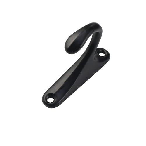 Schwarz Mantel Metall Zinklegierung Mantel Tür Aluminiumlegierung Mantel Einwand Haken(2) von Aoleegatt