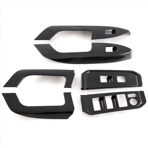 Tür Armlehne Fensterheber Abdeckung Trim Dekoration ABS Carbon Fiber für Toyota Land Cruiser LC300 2022 2023 von Aoleegatt