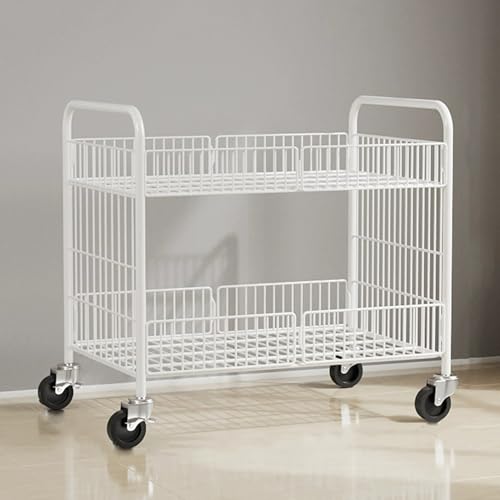 Roll Regal, Klappbarer Marktstand, Wandgitter Weiß, Faltbar, mit Bremsrädern, für Supermärkte, Einzelhandelsgeschäfte, Handwerksausstellungen (65 * 55 * 85cm) von Aoligei