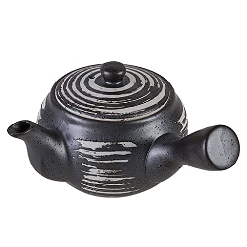 Aolity Reise-Tee-Sets Teekanne Kyusu Teebereiter mit Teesieb für losen Tee Japanische Teekanne aus Keramik mit Seitengriff 11,8 oz Tea Pot von Aolity