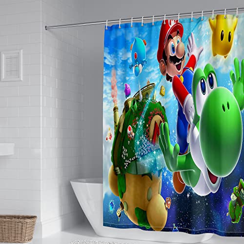 Aolxozy Shower Curtains 1PCS, 180 X 180 cm 180 X 200 Bathroom with 12 Hooks,Beach Colourful Home Decor Waterproof (W180 x H180CM,2) von Aolxozy