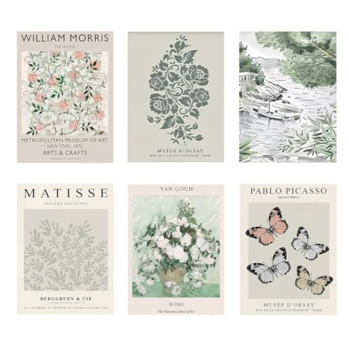 Aomhrek Matisse Poster Set, Wandbilder Set für Deko Schlafzimmer Aesthetic, Kunstdrucke für Wohnzimmer, Bilder Aesthetic, Poster & Kunstdrucke, 6-teiliges Poster Set für Room Decor Aomhrek Matisse Poster Set, Wandbilder Set für Deko Schlafzimmer Aesthetic, Kunstdrucke für Wohnzimmer, Bilder Aesthetic, Poster & Kunstdrucke, 6-teiliges Poster Set für Room Decor von Aomhrek