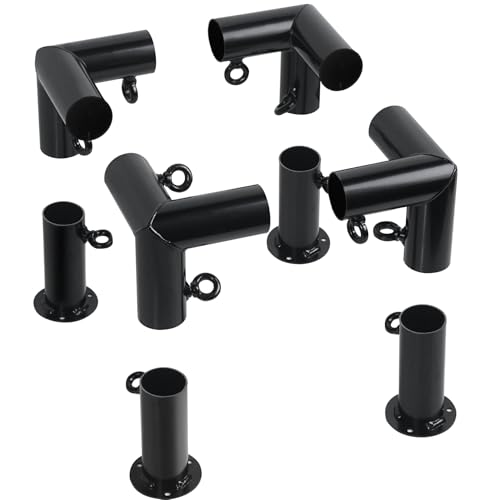 Aoneky 3,5 cm (1 3/8 Zoll), 4/6/8/10-Bein-Kupplungs-Set, flache Oberseite, Carport-Anschlüsse (4-Bein mit Fußpolster) von Aoneky