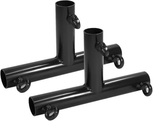 Aoneky 3,5 cm Eck-Himmel-Montage-Kupplungs-Set – Rahmen-Carport-Anschlüsse für 4, 6, 8, 10 Beine (2 Stück, 3-Wege-T-förmige Beschläge) von Aoneky