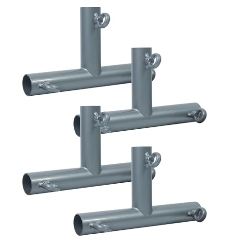 Aoneky 3-Wege-/4-Wege-/3-Wege-T-förmige Eck-Überdachung, passend für 1,9 cm EMT – Käfigrahmen-Eck-Set für Golf-Basebal-Schlagkäfig (4 Stück, 3-Wege-T-Form) von Aoneky