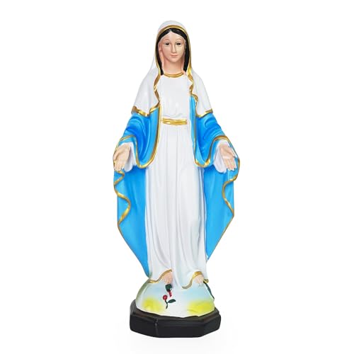Aoneky 30cm Jungfrau Maria Statue - Mutter Gottes Statue Religiöses Taufe Geschenk - Unserer Lieben Frau von Lourdes Statue Religiöse Dekoration für Altar Bücherregal Gebetsecke von Aoneky
