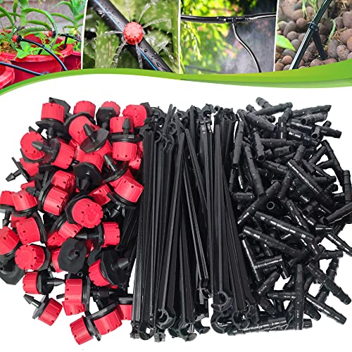 Aongray 300 Stück automatische Tropfbewässerung Kit Garten Bewässerung System einstellbar Micro Bewässerung Tropfer, 3 Tee-Rohre und Schlauch Unterstützung Pfähle für 4/7mm Schlauch Bewässerungssystem Aongray 300 Stück automatische Tropfbewässerung Kit Garten Bewässerung System einstellbar Micro Bewässerung Tropfer, 3 Tee-Rohre und Schlauch Unterstützung Pfähle für 4/7mm Schlauch Bewässerungssystem von Aongray