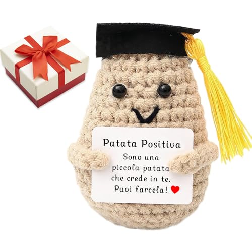 Originelles und lustiges Geschenk, italienische Kartoffelpuppe mit motivierender Botschaft, Geschenkideen für Freundin verbindet Schwester Teenager, Gadget Schreibtisch niedlich Glücksbringer von Aonveki