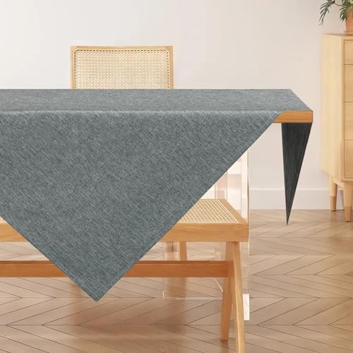 AooHome Tischdecke Abwaschbar, Grau Tischdecken 100x100cm Leinen-Optik Tischtuch aus Polyester Wasserabweisend mit Lotuseffekt, Dauerhaft Kratzfest für Wohnzimmer, Esszimmer, Balkon, Garten AooHome Tischdecke Abwaschbar, Grau Tischdecken 100x100cm Leinen-Optik Tischtuch aus Polyester Wasserabweisend mit Lotuseffekt, Dauerhaft Kratzfest für Wohnzimmer, Esszimmer, Balkon, Garten von AooHome