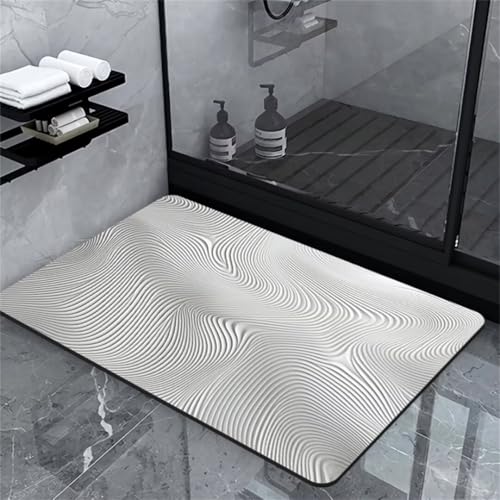 Aoojlo Badematte Absorbierend rutschfeste Badteppich Line Badezimmerteppich Groß wc Teppich Steinmatte Badezimmer Matte Saugfähig Badezimmermatte rutschfest Mikrofaser Duschmatte rutschfest 90x120cm Aoojlo Badematte Absorbierend rutschfeste Badteppich Line Badezimmerteppich Groß wc Teppich Steinmatte Badezimmer Matte Saugfähig Badezimmermatte rutschfest Mikrofaser Duschmatte rutschfest 90x120cm von Aoojlo