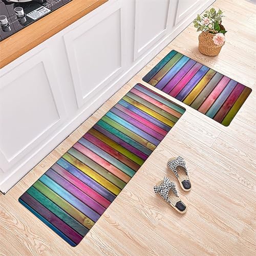 Aoojlo KüChenteppich, KüChenläUfer, Teppich LäUfer KüChe, KüChenläUfer KüChenteppich Waschbar rutschfest, KüChen Teppiche, TeppichläUfer, KüChenteppiche, Kitchen Mat, KüChenmatte Colour, 60x180cm von Aoojlo