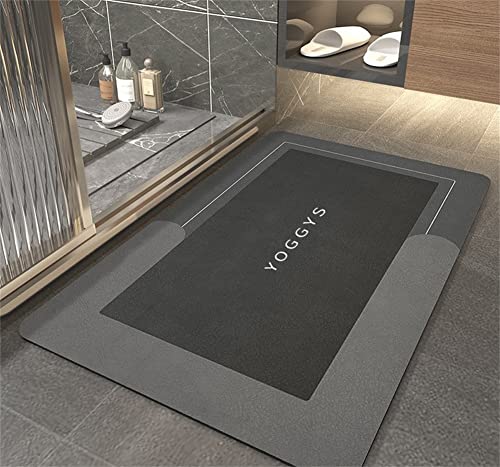 Badematte Rutschfester Badezimmerteppich Absorbierende Badteppich, 80x120cm Badezimmer Teppich, Schnell Trocknend Fussmatte, Bath Mats, Bodenmatte Saugfähig Badvorleger, Fußmatte Dusche Quadrat von Aoojlo