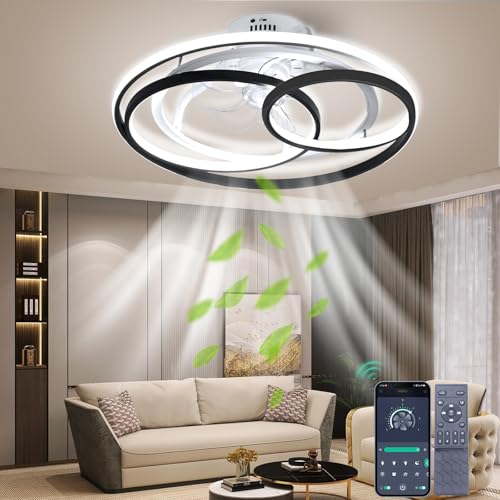 Aoomoon Deckenventilator mit Beleuchtung und Fernbedienung leise,LED Dimmbar Deckenleuchte mit Ventilator,Lampe mit Ventilator für Esszimmer Wohnzimmer Schlafzimme (A) von Aoomoon