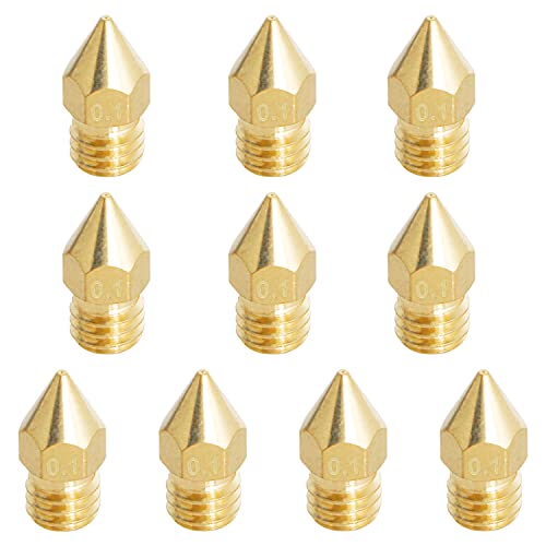 Aopin M6 1,75 mm Extruderdüsen 3D-Drucker 0,1 mm Messing 3D-Drucker Extruder Düsen 10 Stück Aopin M6 1,75 mm Extruderdüsen 3D-Drucker 0,1 mm Messing 3D-Drucker Extruder Düsen 10 Stück von Aopin
