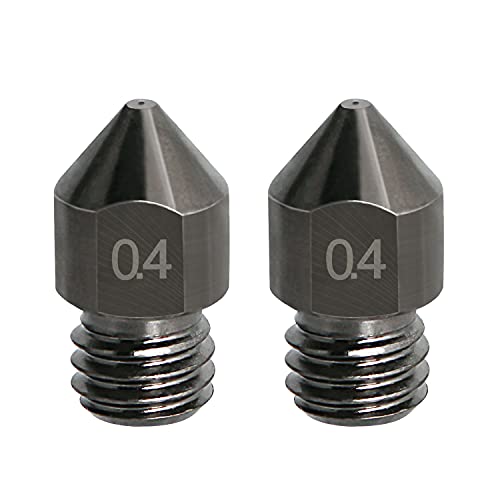 Aopin M6 1,75 mm Extruderdüsen 3D-Drucker 0,4 mm Hartmetallstahl 3D-Drucker-Extruderdüsen 2 Stück von Aopin