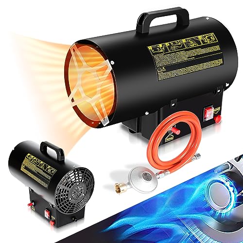 Aopunly Gasheizgebläse 10 KW Gasheizer Luftdurchsatz 320 m³/h, Gasheizstrahler für Baustellen, belüfteten Lagerräumen, Garagen, Gasheizungen inkl. Gasschlauch & Druckminderer Aopunly Gasheizgebläse 10 KW Gasheizer Luftdurchsatz 320 m³/h, Gasheizstrahler für Baustellen, belüfteten Lagerräumen, Garagen, Gasheizungen inkl. Gasschlauch & Druckminderer von Aopunly